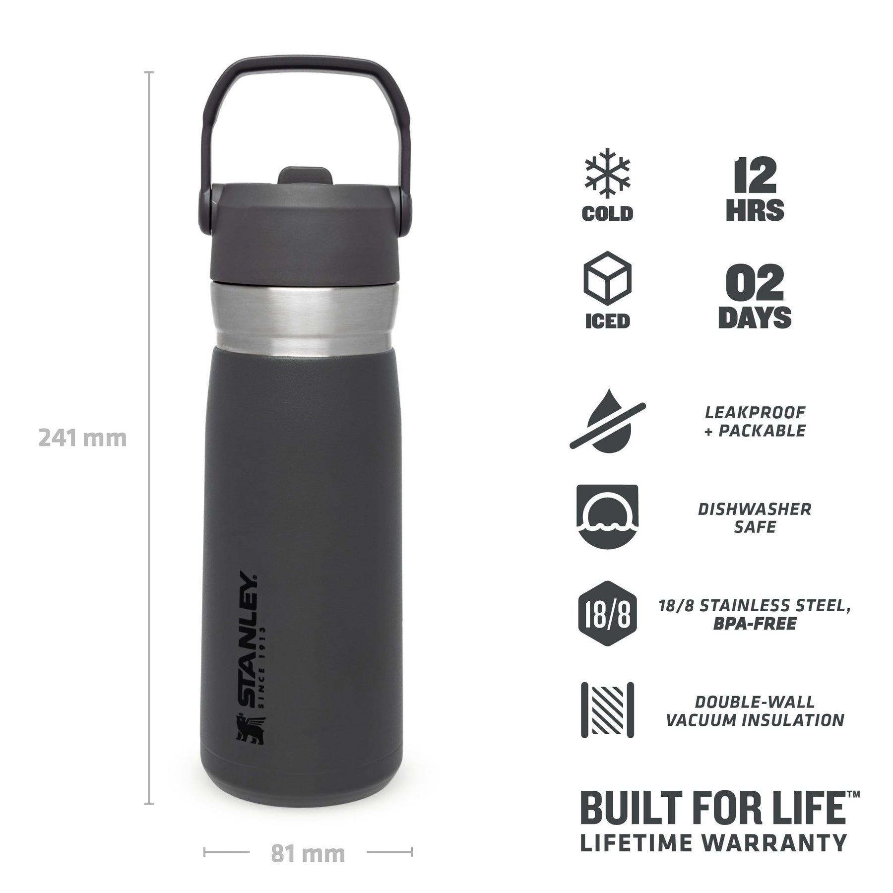 Stanley IceFlow Stainless Steel Tumbler with Straw - Vacuum Insulated Water  Bottle for Home, Office or Car 