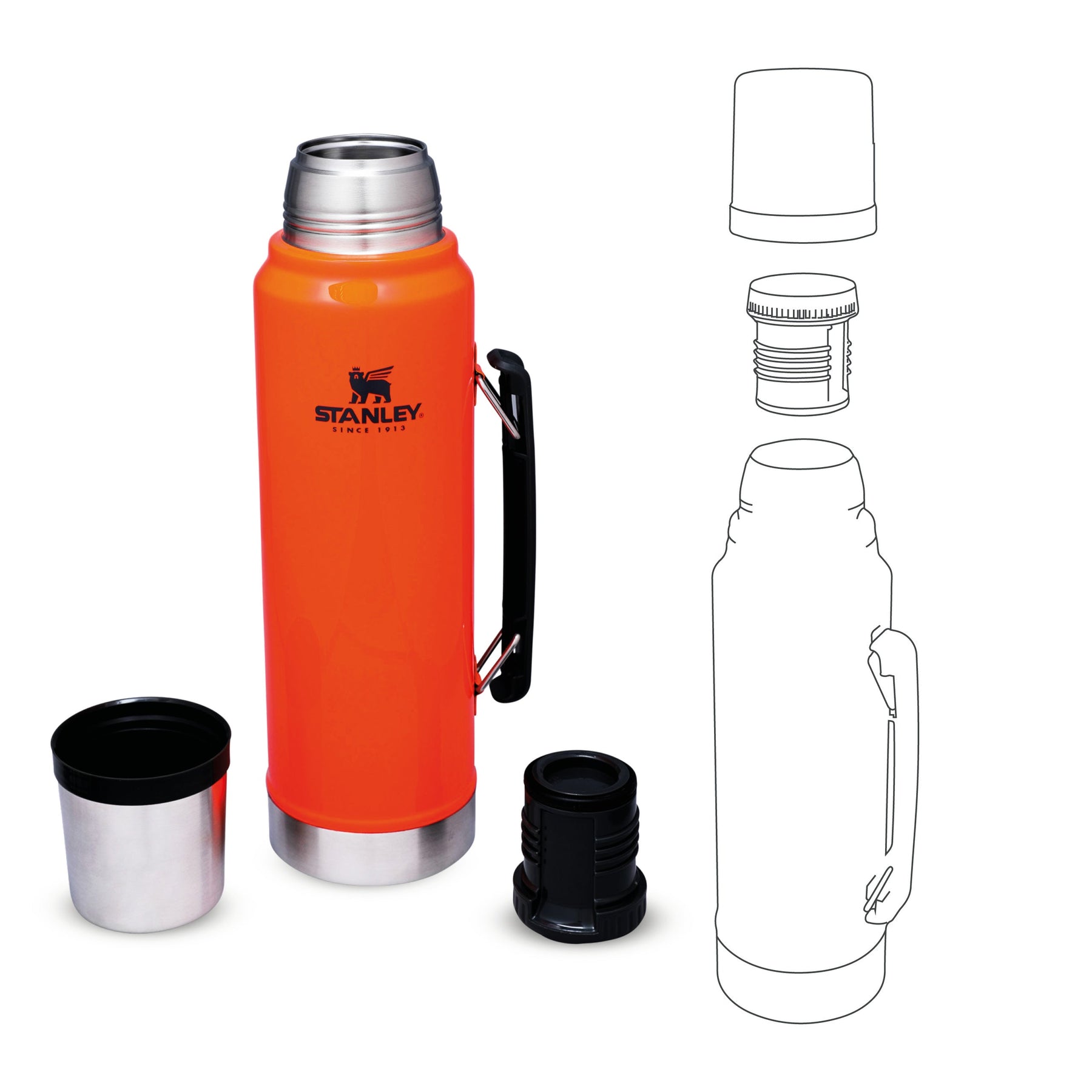 Stanley Legendary Classic Bottle Insulated Drinks Flask 1.0L