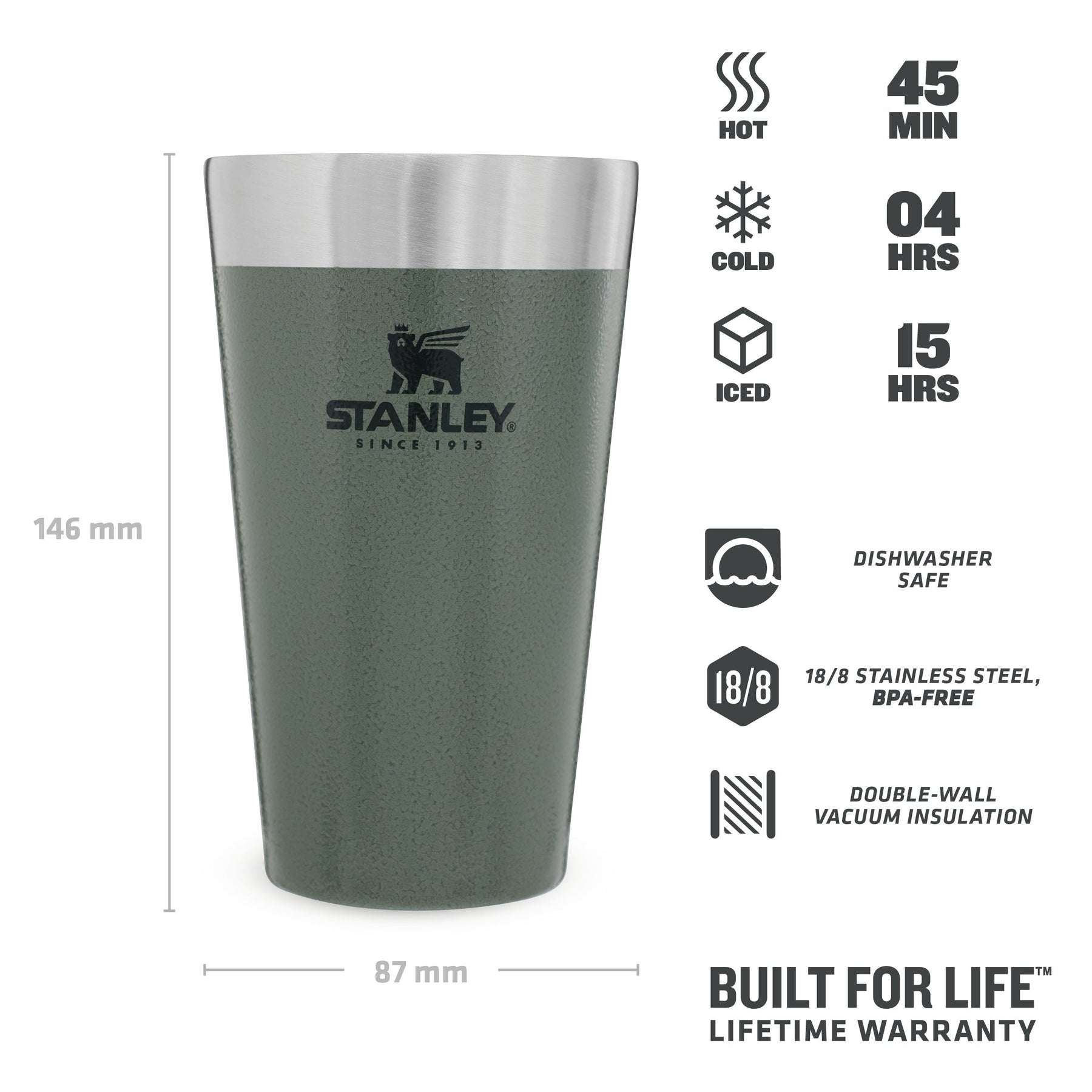 STANLEY Trigger Action Travel Mug 0.35L - Keeps Hot for 5 Hours - BPA-Free  - Thermos Flask for Hot or Cold Drinks - Leakproof Reusable Coffee Cup -  Dishwasher Safe - Matte Black: Home & Kitchen 