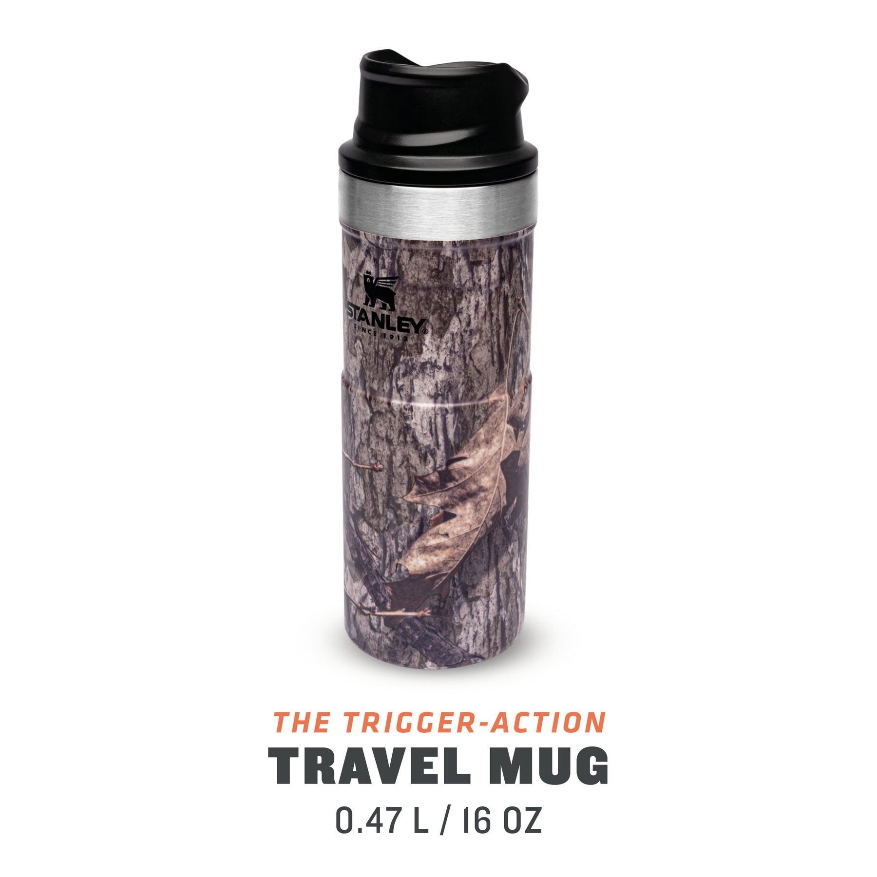 Classic Trigger Action Travel Mug, 0.47L, Mossy Oak